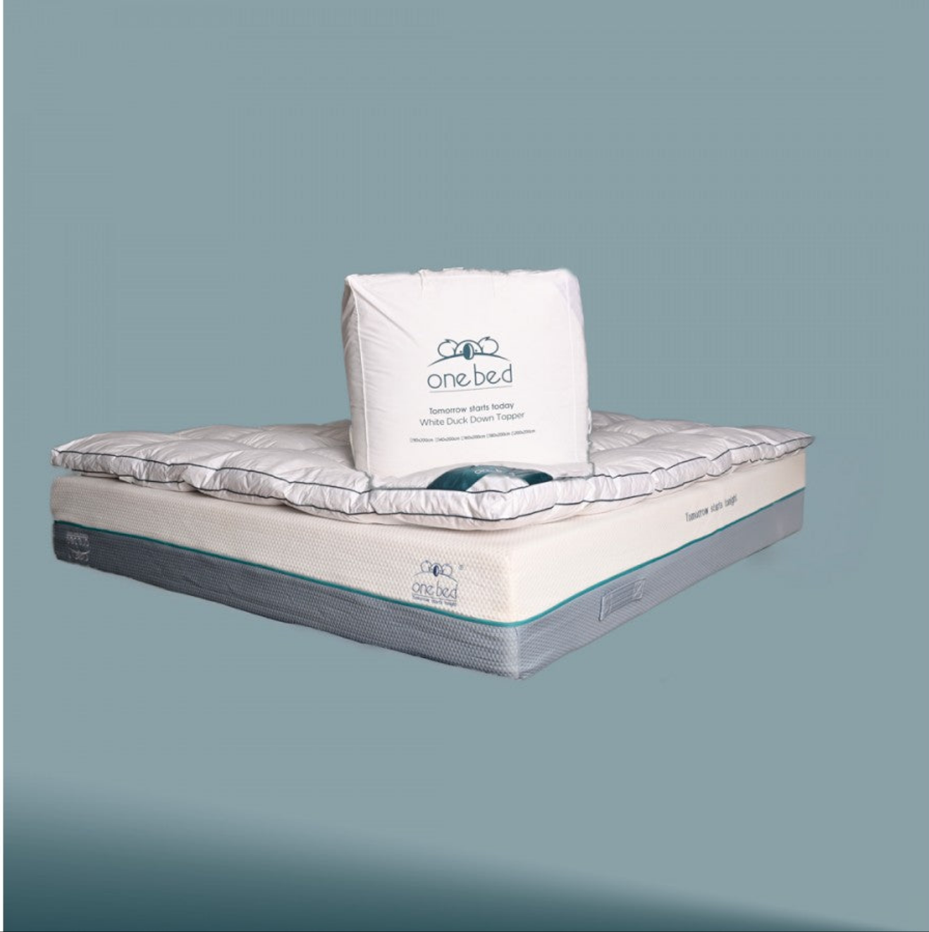 SURMATELAS ONEBED NATUREL, 90% PLUMETTES 10% DUVET DE CANARD BLANC / CONFORT HÔTEL