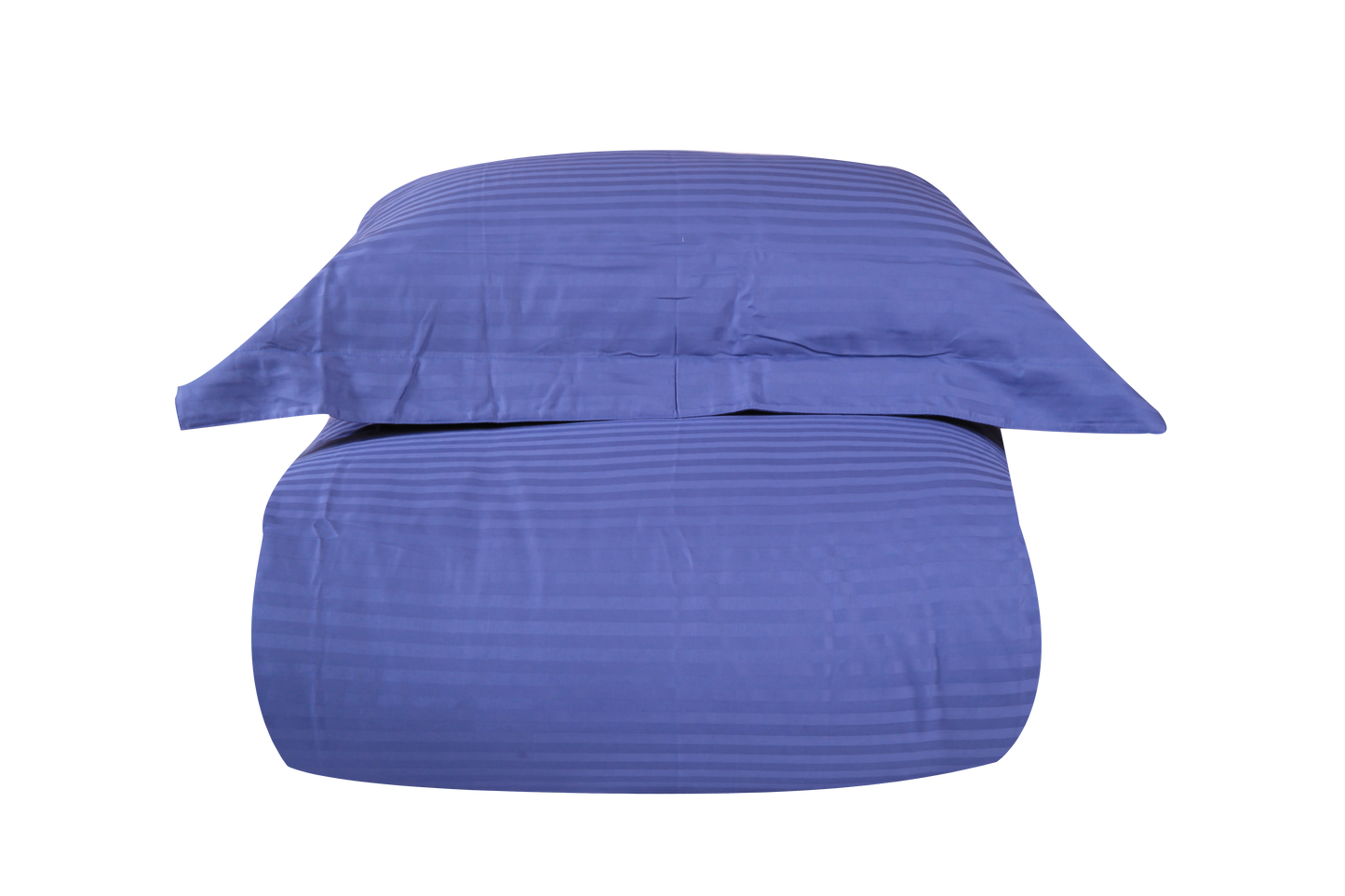 Ensembles en satin de coton rayé/Housse couette/Drap housse/Taies d'oreillers