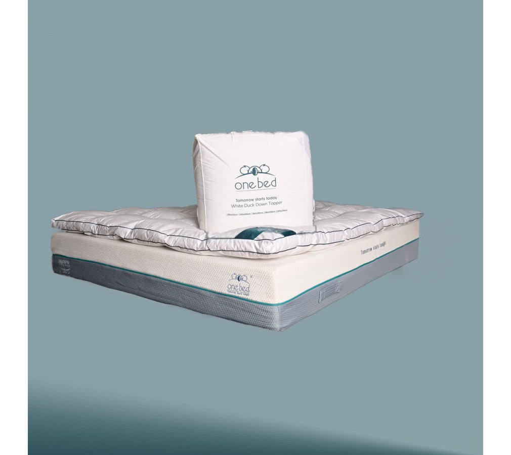 SURMATELAS ONEBED NATUREL, 90% PLUMETTES 10% DUVET DE CANARD BLANC / CONFORT HÔTEL