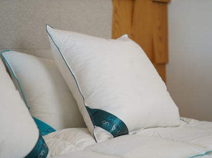 PACK DUO : 2 OREILLERS ONEBED EN DUVET DE CANARD BLANC NEUF / CONFORT HÔTEL