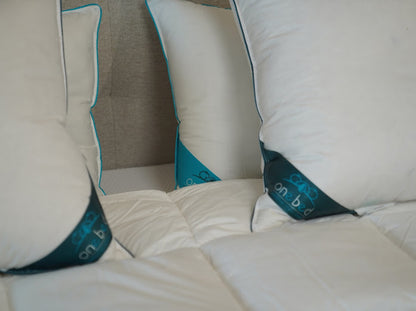 PACK DUO : 2 OREILLERS ONEBED EN DUVET DE CANARD BLANC NEUF / CONFORT HÔTEL