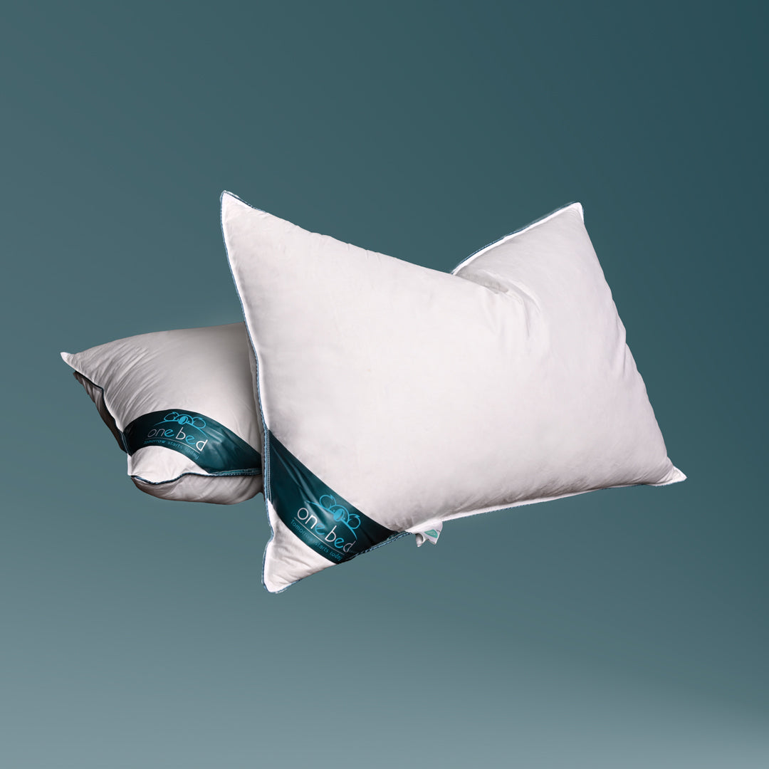 OREILLER ONEBED EN DUVET DE CANARD BLANC NEUF / CONFORT HÔTEL