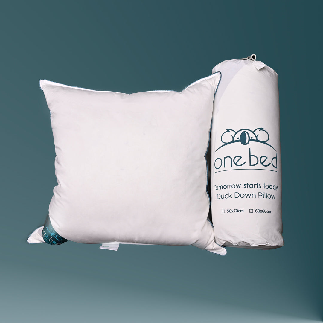 OREILLER ONEBED EN DUVET DE CANARD BLANC NEUF / CONFORT HÔTEL