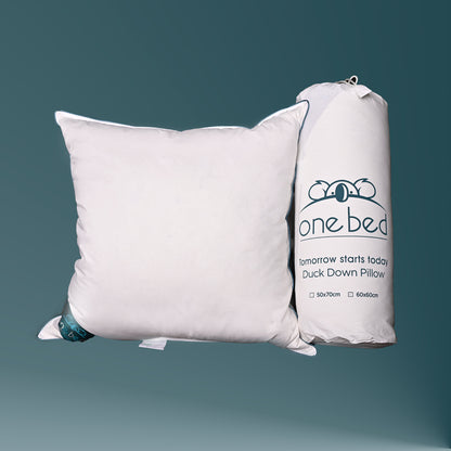 OREILLER ONEBED EN DUVET DE CANARD BLANC NEUF / CONFORT HÔTEL