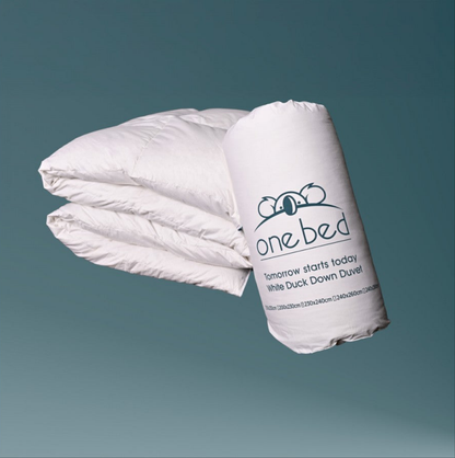 COUETTE ONEBED EN DUVET DE CANARD BLANC NEUF / CONFORT HÔTEL