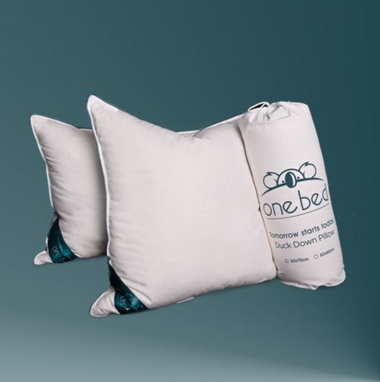 OREILLER ONEBED EN DUVET DE CANARD BLANC NEUF / CONFORT HÔTEL