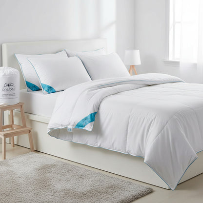 PACK CONFORT : Couette Modulable 4 Saisons + Oreillers En Microfibre
