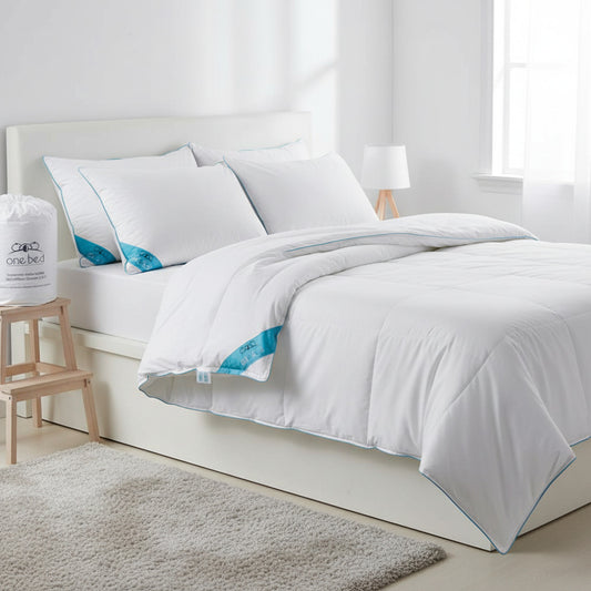 PACK CONFORT : Couette Modulable 4 Saisons + Oreillers En Microfibre