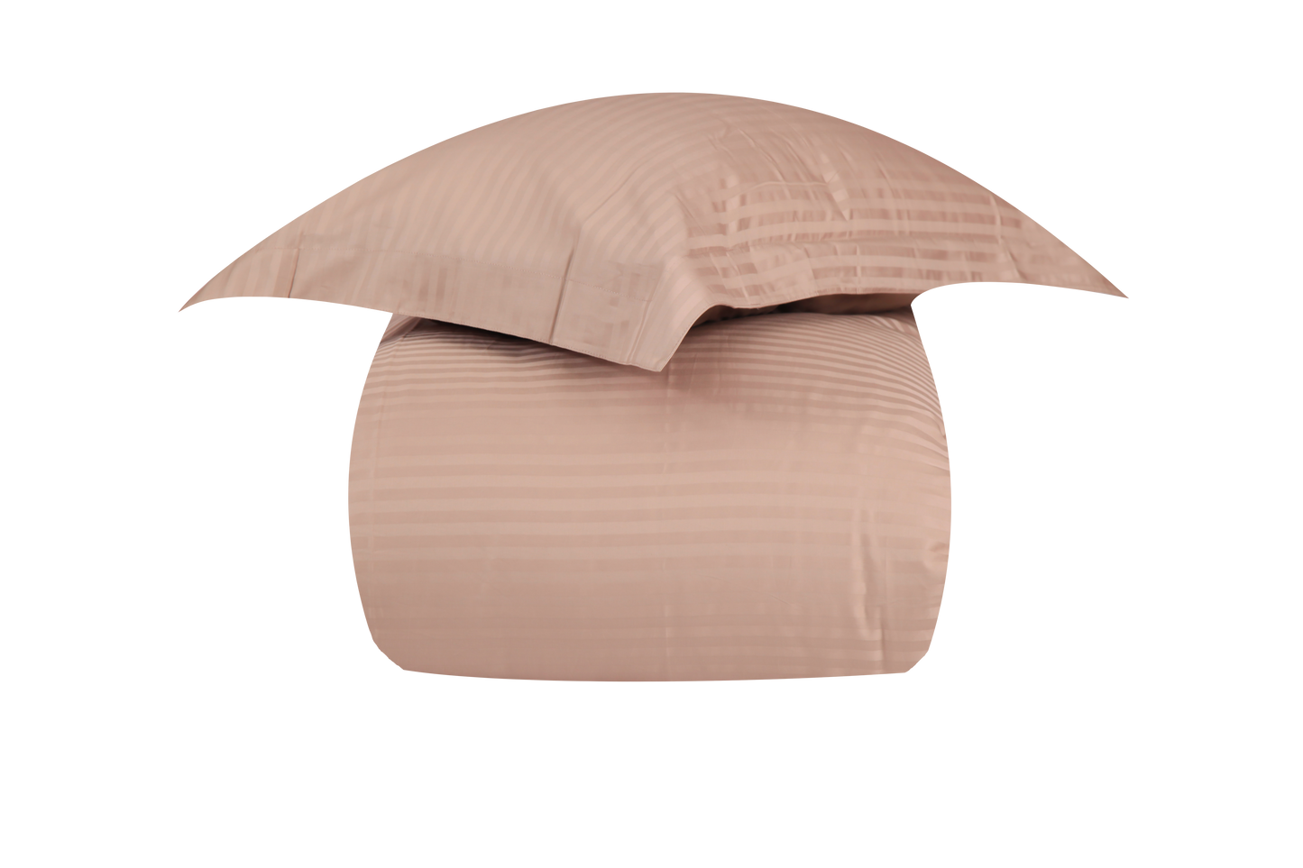 Ensembles en satin de coton rayé/Housse couette/Drap housse/Taies d'oreillers