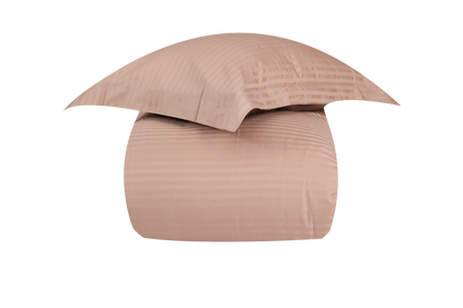 Ensembles en satin de coton rayé/Housse couette/Drap housse/Taies d'oreillers