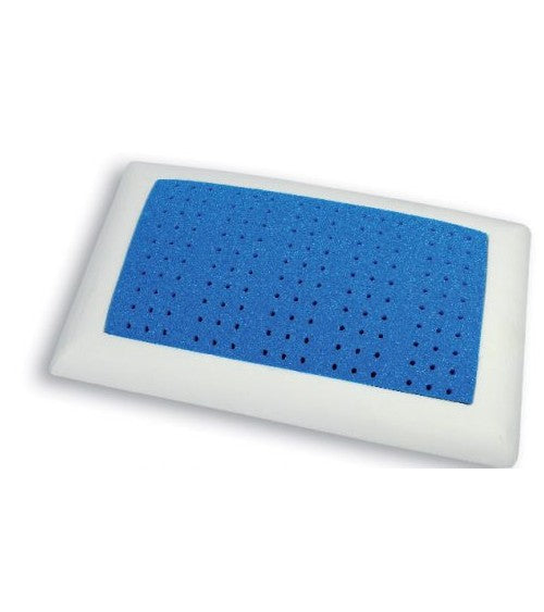 OREILLER A MÉMOIRE DE FORME AVEC COUCHE THERMORÉGULATRICE POUR UNE SENSATION DE FRAÎCHEUR CONTINUE ANTI ALLERGIQUE