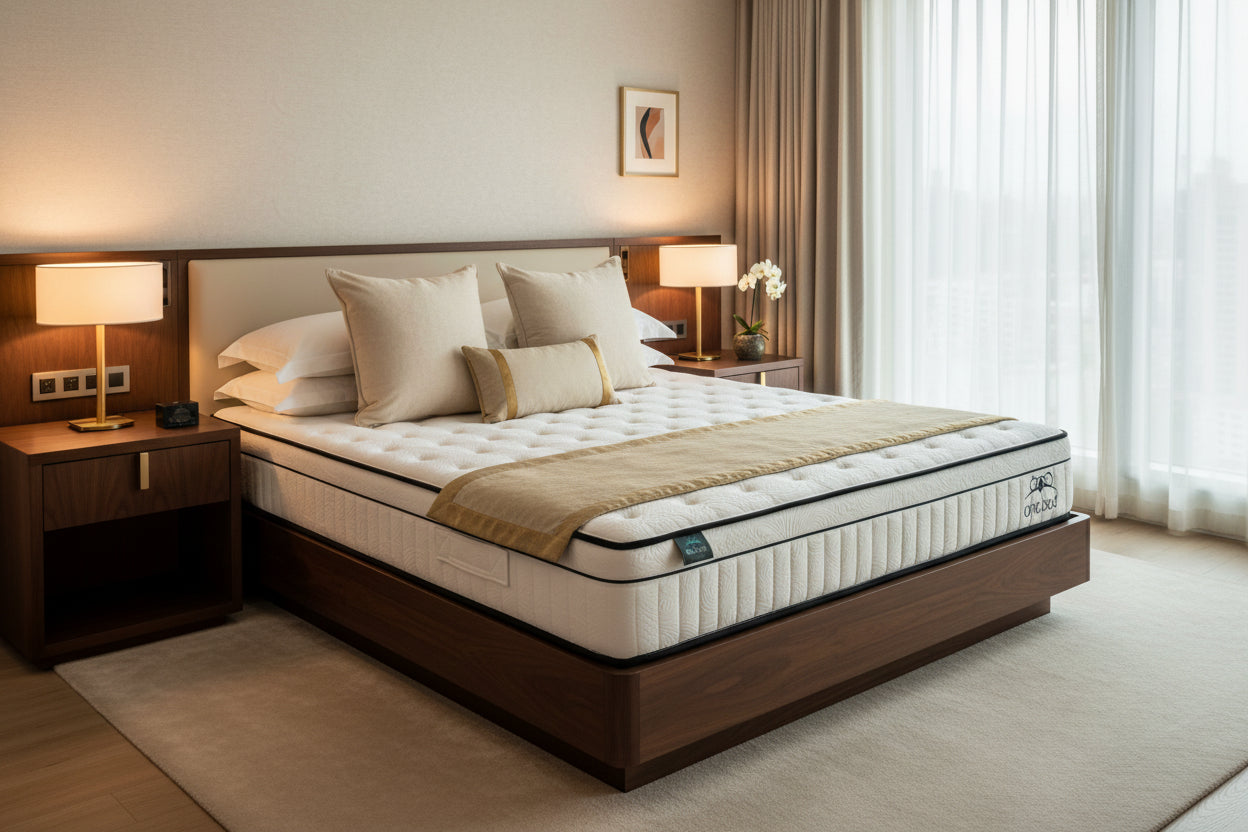 LE MATELAS UNIVERSEL ONEBED HYBRID + PROTÈGE MATELAS IMPERMÉABLE OFFERT.