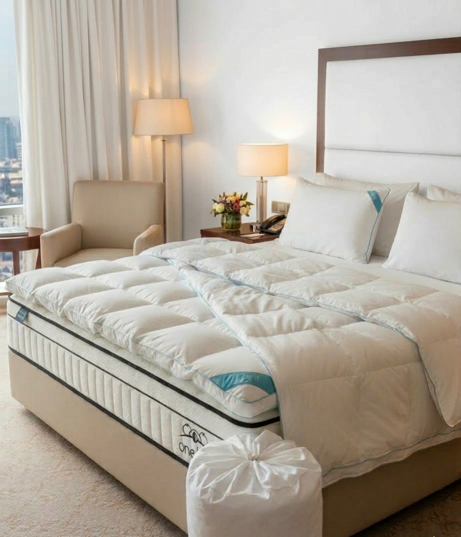 PACK COCON MICROFIBRE : Couette Modulable 4 Saisons+ Surmatelas En Microfibre + Oreillers En Microfibre