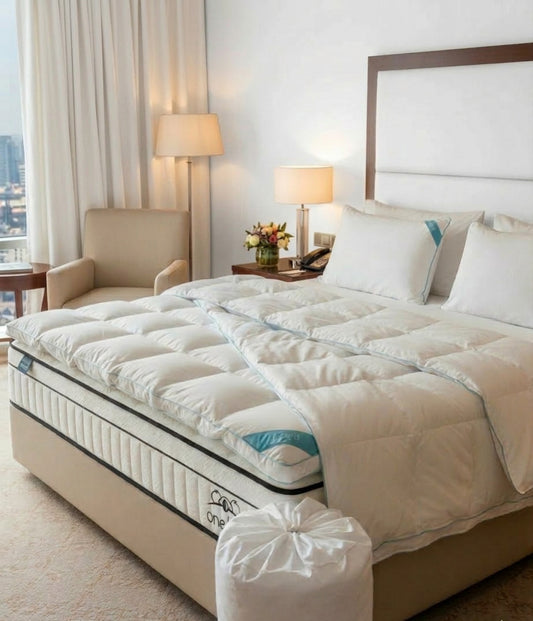PACK COCON MICROFIBRE : Couette Modulable 4 Saisons+ Surmatelas En Microfibre + Oreillers En Microfibre